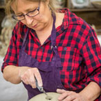 Sarah Villeneau in her studio 2018